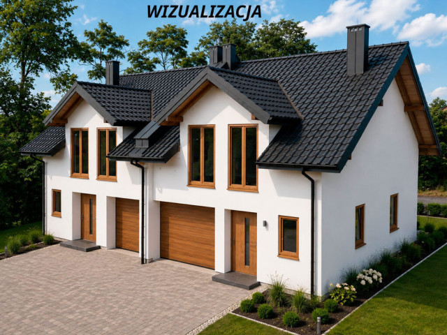 Dom Sprzedaż - Więcławice Stare, Dom duży bliźniak z garażem